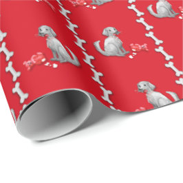 Mischievous Dog Valentine Wrapping Paper ラッピングペーパー
