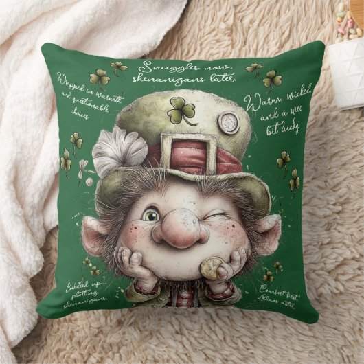 Mischievous Leprechaun  クッション (ブランケット)