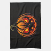 Mischievous Pumpkin Monster Halloween Towel キッチンタオル (縦)