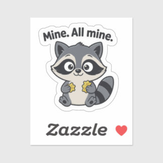Mischievous Raccoon Meme Cartoon Sticker シール