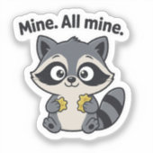 Mischievous Raccoon Meme Cartoon Sticker シール (正面)