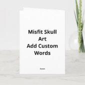Misfit Skull Creative CharacteFolded Greeting Card カード (裏面)