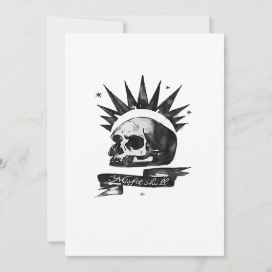 Misfit Skull Creative Character AFlat Holiday Card シーズンカード (正面)