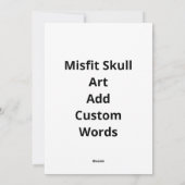 Misfit Skull Creative Character AFlat Holiday Card シーズンカード (裏面)