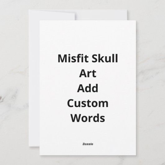 Misfit Skull Creative Character AFlat Holiday Card シーズンカード (裏面)