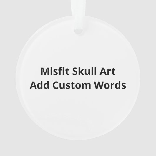 Misfit Skull Creative Character ArAcrylic Ornament オーナメント (裏面)