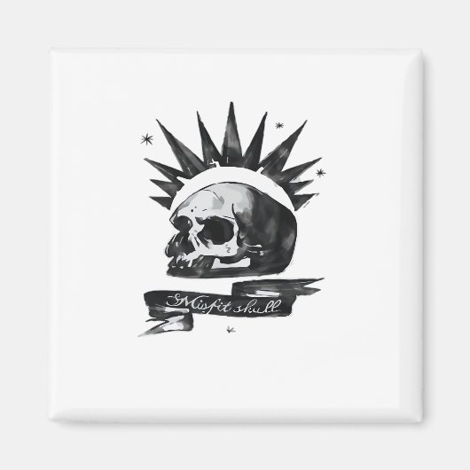 Misfit Skull Creative Character Art Style  マグネット (正面)
