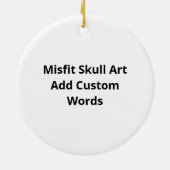 Misfit Skull Creative Character Art Style Ornament セラミックオーナメント (裏面)