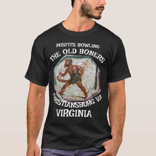 MISFITS BOWLING OLD BONERS CHRISTIANSBURG VIRGINIA Tシャツ (正面)