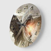 Misfortunateの天使 ラージ壁時計 (傾斜)