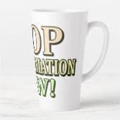 "MISINFORMATION"ストップかわいいデザイン。買今 カフェラテマグ (右)