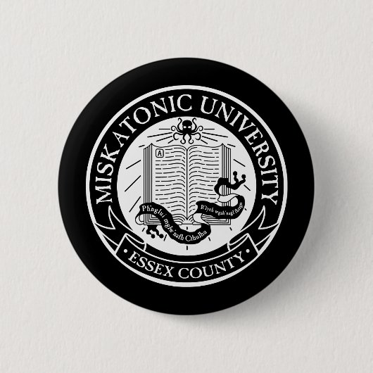 Miskatonic大学ボタン 缶バッジ (正面)