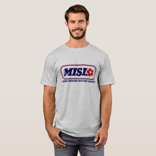 MISL 80の屋内サッカーロゴを思い出す Tシャツ (正面フル)