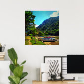 Mismaloya Boats on The River 0350 Art Print ポスター (ホームオフィス)