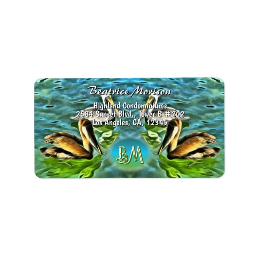 Mismaloya Pelicans 0329アドレス ラベル (正面)
