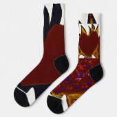 Mismatched Hearts Aflame Crew Socks ソックス (左)