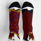 Mismatched Hearts Aflame Crew Socks ソックス (上部)