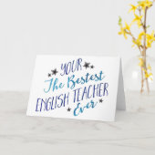 MispelledおもしろいなBestestの英語の先生 カード (黄色い花)