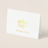 Miss America Crown Gold Foil Thank You Card 箔カード (正面)