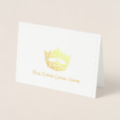 Miss America Crown Gold Foil Thank You Card 箔カード (正面)