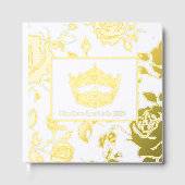 Miss America Crown Roses Gold Foil Scrapbook ゲストブック (正面)