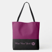Miss America Like Crown Large Wine Tote Bag トートバッグ (裏面)