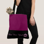 Miss America Like Crown Large Wine Tote Bag トートバッグ (クローズアップ)