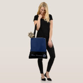 Miss America Like Frost Blue Crown Large Navy トートバッグ (モデル)