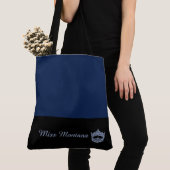 Miss America Like Frost Blue Crown Large Navy トートバッグ (クローズアップ)