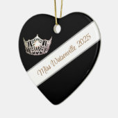 Miss America Silver Crown & Sash Ornament セラミックオーナメント (左)