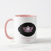 Miss America style Custom Name Pink Crown Mug マグカップ (左)
