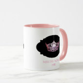 Miss America style Custom Name Pink Crown Mug マグカップ (正面右)