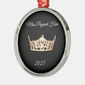 Miss America style Gold Crown Christmas Ornament メタルオーナメント (左)