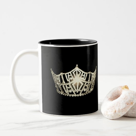 Miss America style Pageant Crown Mug ツートーンマグカップ (ドーナツ)