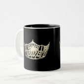 Miss America style Pageant Crown Mug ツートーンマグカップ (正面左)