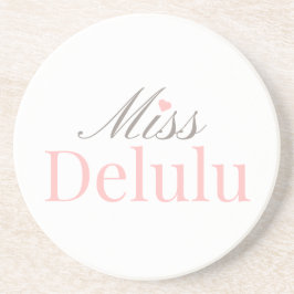 Miss Delulu, Funny Pink Aesthetic Gift for Her コースター