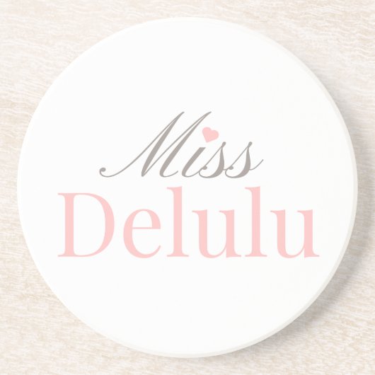 Miss Delulu, Funny Pink Aesthetic Gift for Her コースター (正面)