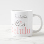 Miss Delulu, Funny Pink Aesthetic Gift for Her ジャンボコーヒーマグカップ (右)