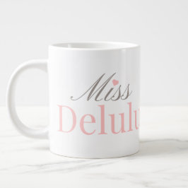 Miss Delulu, Funny Pink Aesthetic Gift for Her ジャンボコーヒーマグカップ