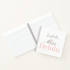 Miss Delulu, Funny Pink Aesthetic Gift for Her ノートブック