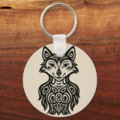 Miss Furry Button キーホルダー (正面)