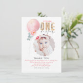 Miss Girl's Birthday Thank You Photo Card サンキューカード (スタンド正面)