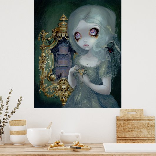 Miss Havisham ART PRINT Gothic Great Expectations ポスター (キッチン)