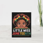 Miss Juneteenth Freedom Black American African Gir カード (正面)