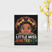 Miss Juneteenth Freedom Black American African Gir カード (黄色い花)