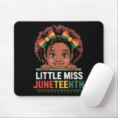 Miss Juneteenth Freedom Black American African Gir マウスパッド (マウス)