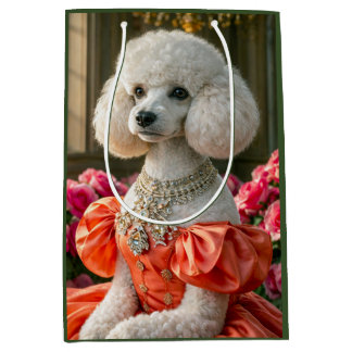 Miss Lady ,Poodle ミディアムペーパーバッグ