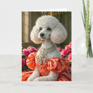 Miss Lady Poodle Blank Card カード