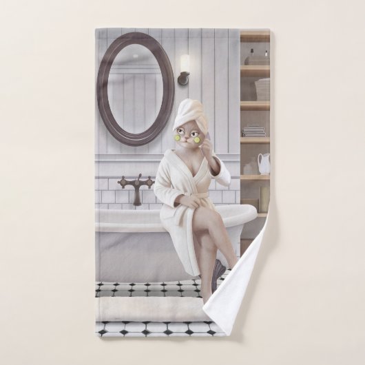 Miss Meow - Recharge Mode: The Art of Doing Nothin ハンドタオル (ハンドタオル)