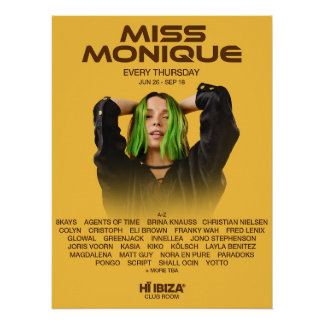Miss Monique - Hï Ibiza - Club ポスター